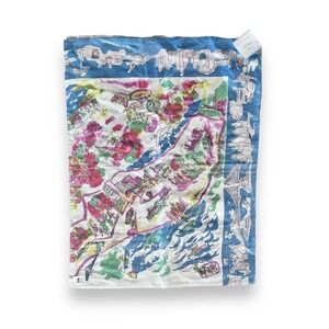 NWT Pottery Barn New York City Scarf Print Silk Blend Pillow Cover Sham 20x26